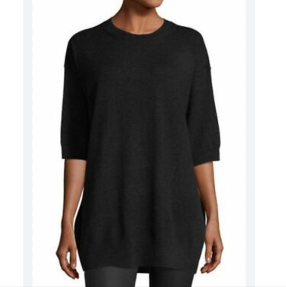 VINCE Elbow Sleeve Cashmere Tunic - Picture 3 of 9